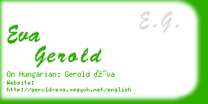 eva gerold business card